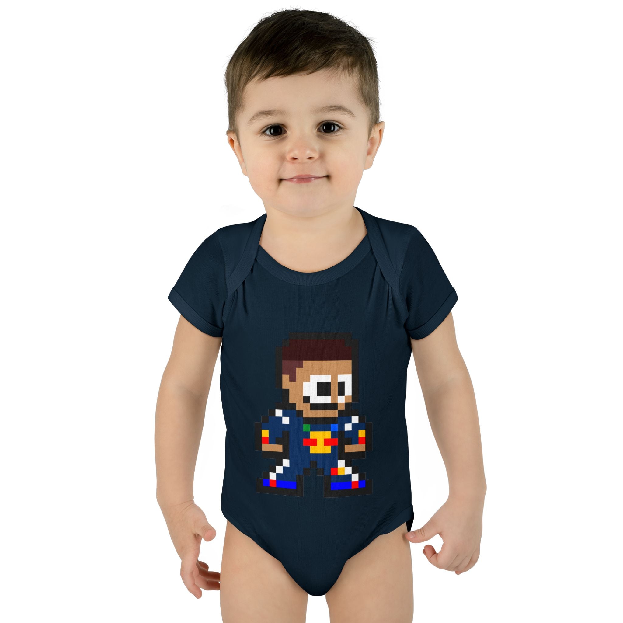 8-bit Isack Hadjar Baby Bodysuit