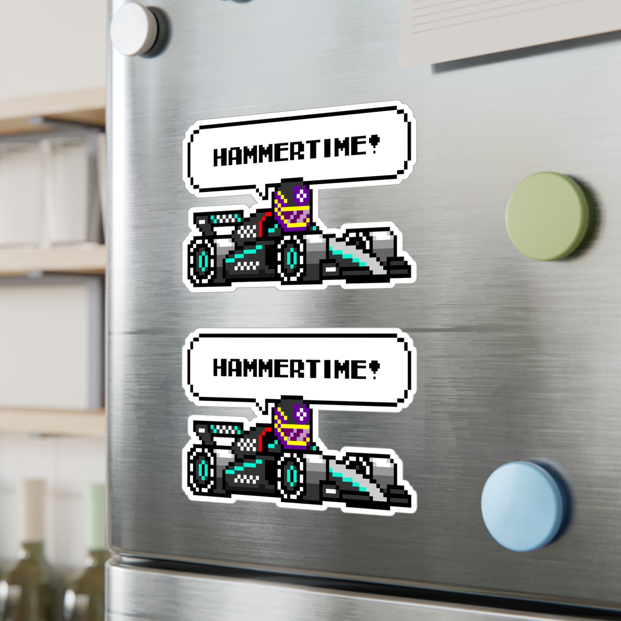 Hamilton "HAMMERTIME!" 8-bit Radio Vinyl Decal Sticker