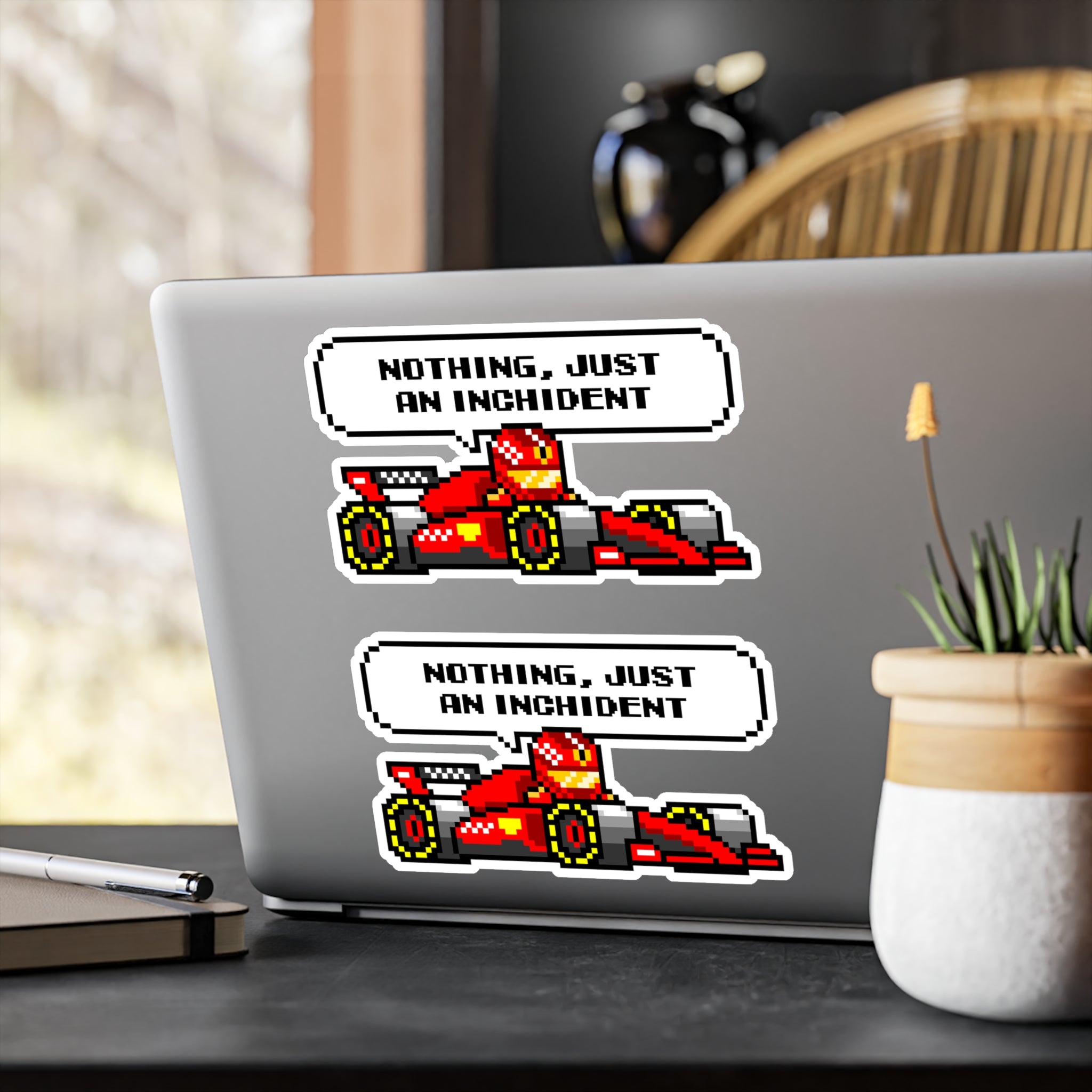 Leclerc "NOTHING, JUST AN INCHIDENT" 8-bit Radio Vinyl Decal Sticker