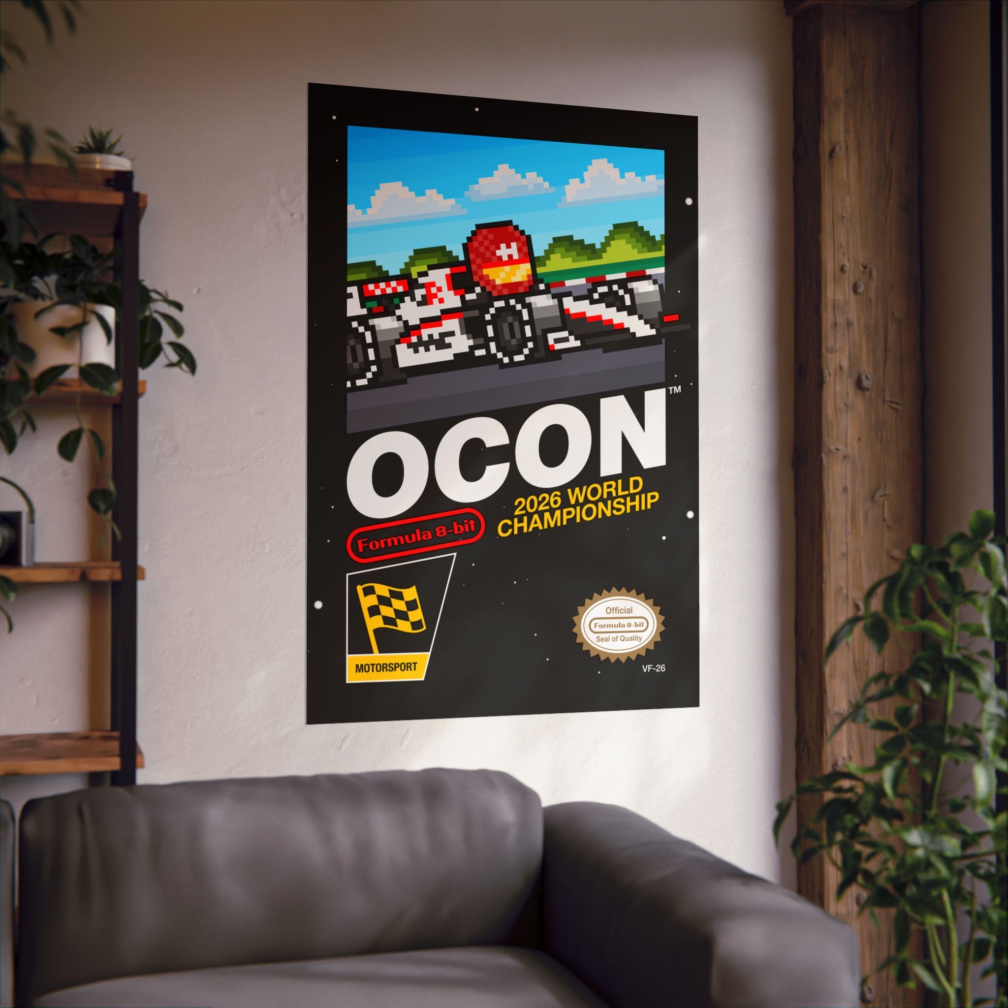 Ocon 8-bit Game Poster