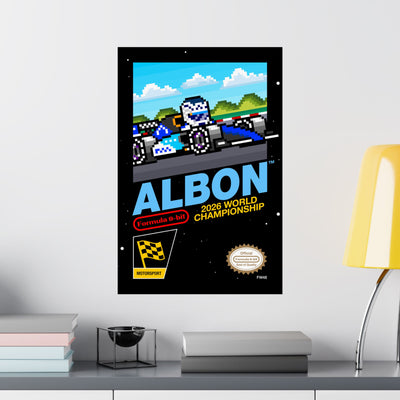 Alex Albon 8-bit Game Poster