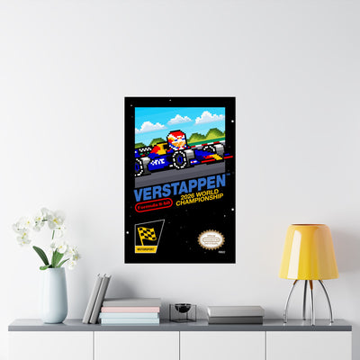 Max Verstappen 8-bit Game Poster