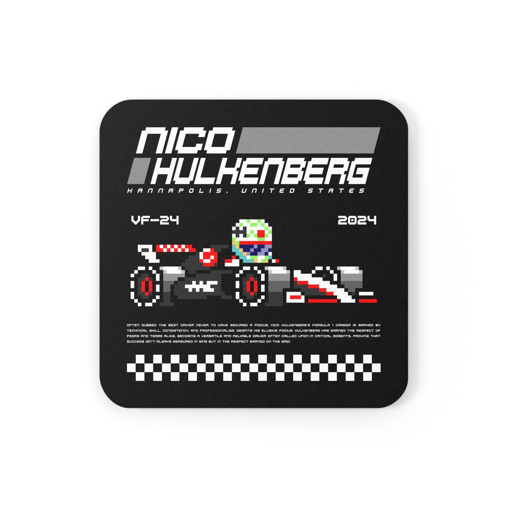 Nico Hulkenberg 8-bit Team Cork Coaster