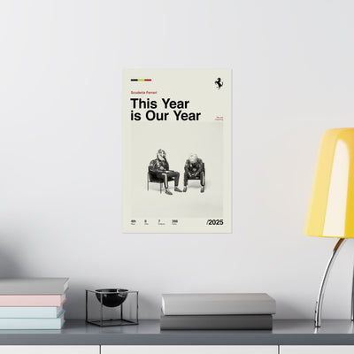 Scuderia Ferrari Mid-century Poster