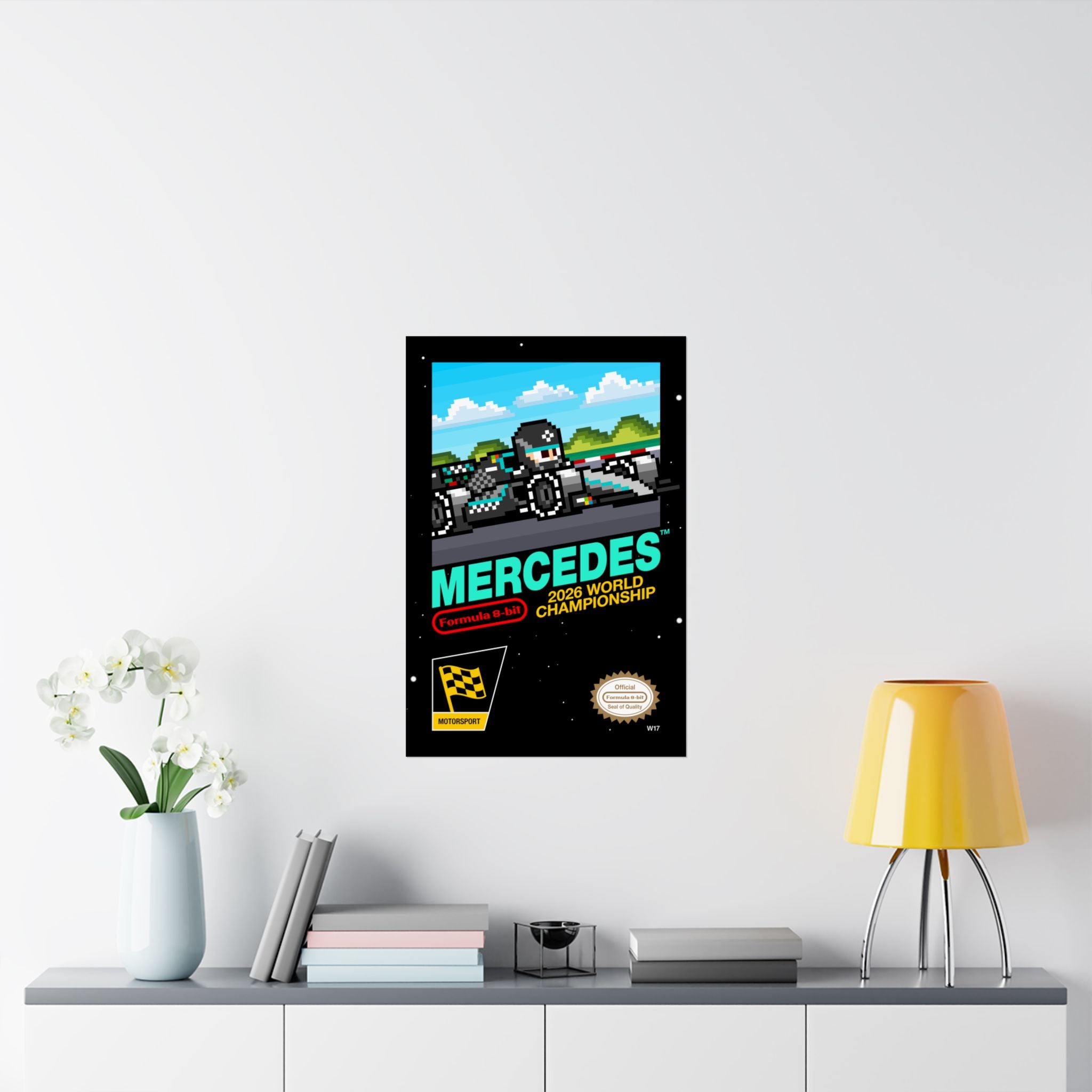 Mercedes 8-bit Game Poster