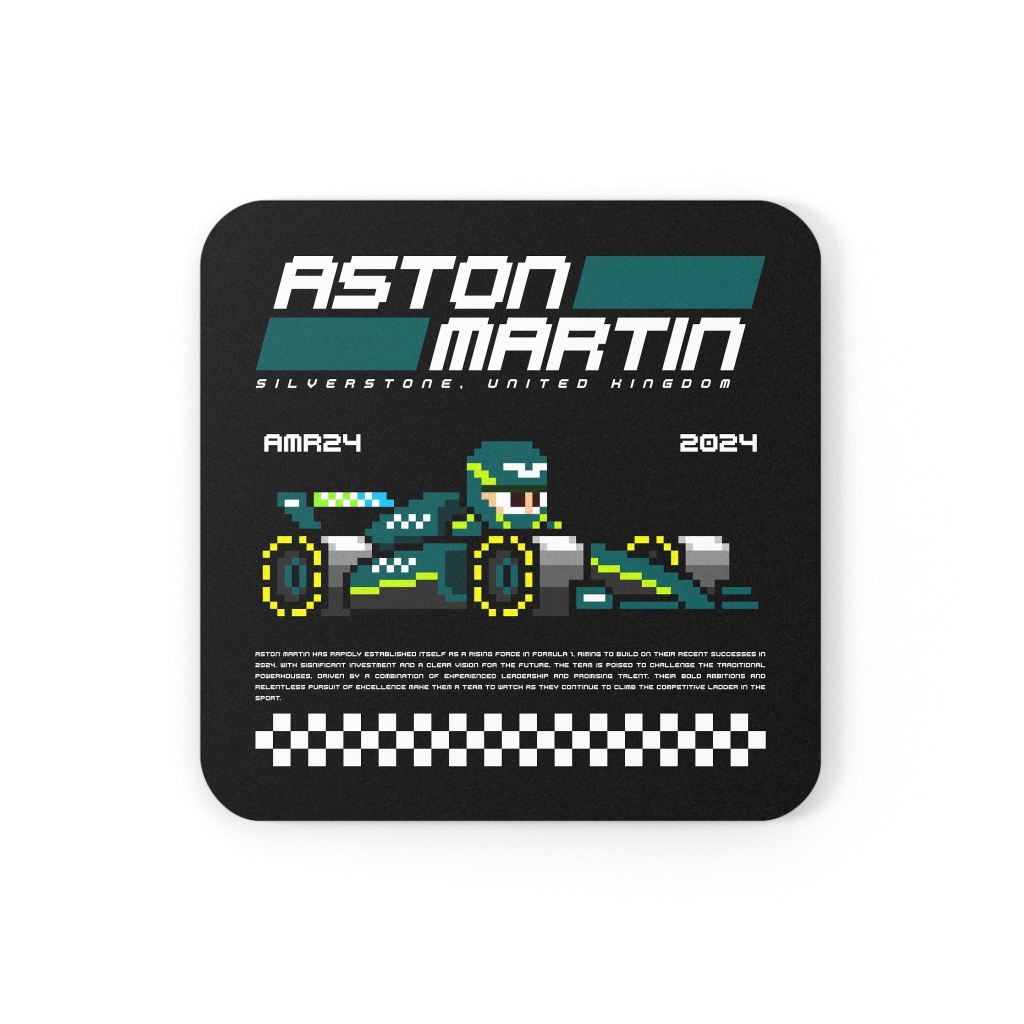 Aston Martin 8-bit Team Cork Coaster