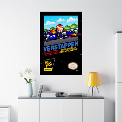 Max Verstappen 8-bit Game Poster