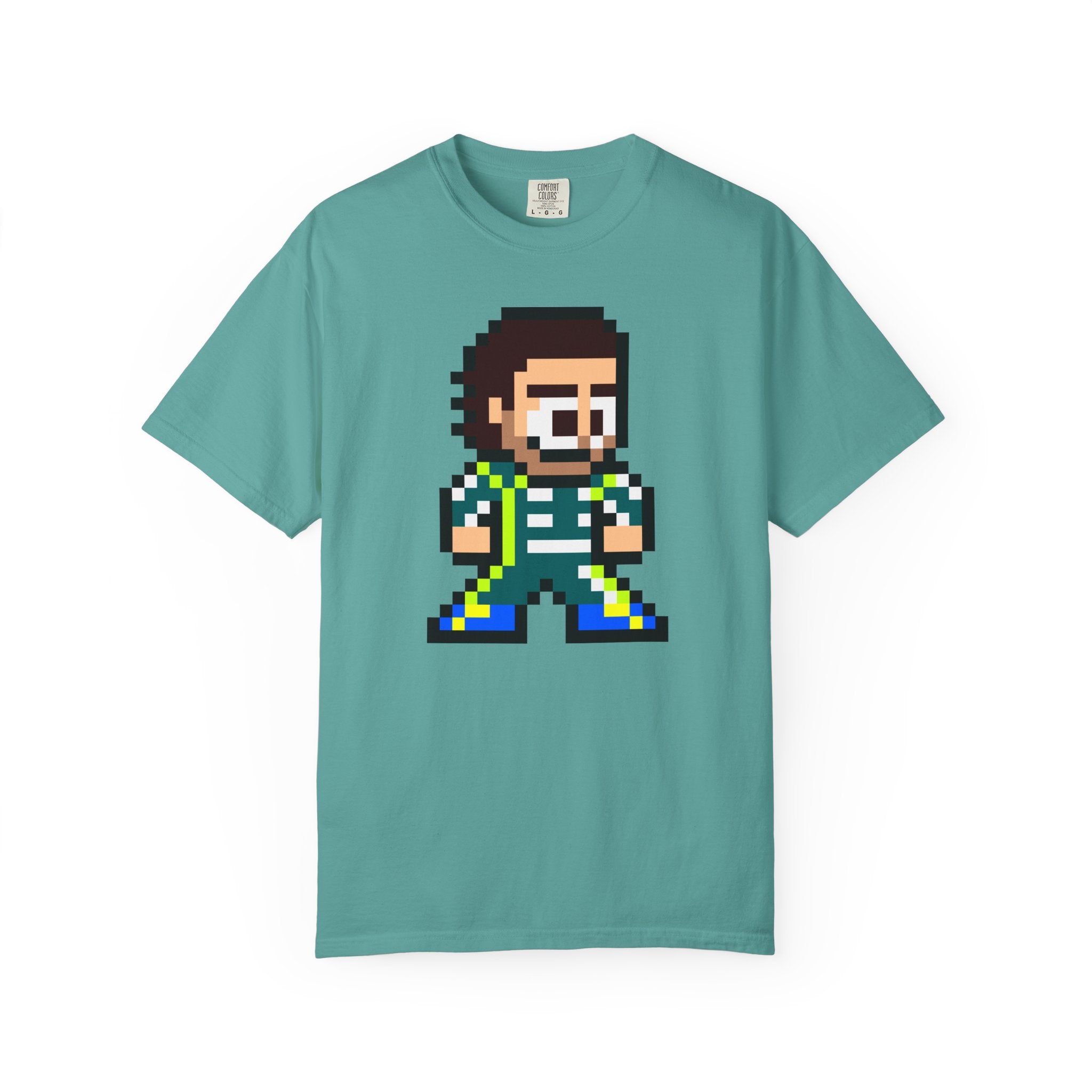 8-bit Fernando Alonso Adult Heavyweight 100% Cotton T-shirt