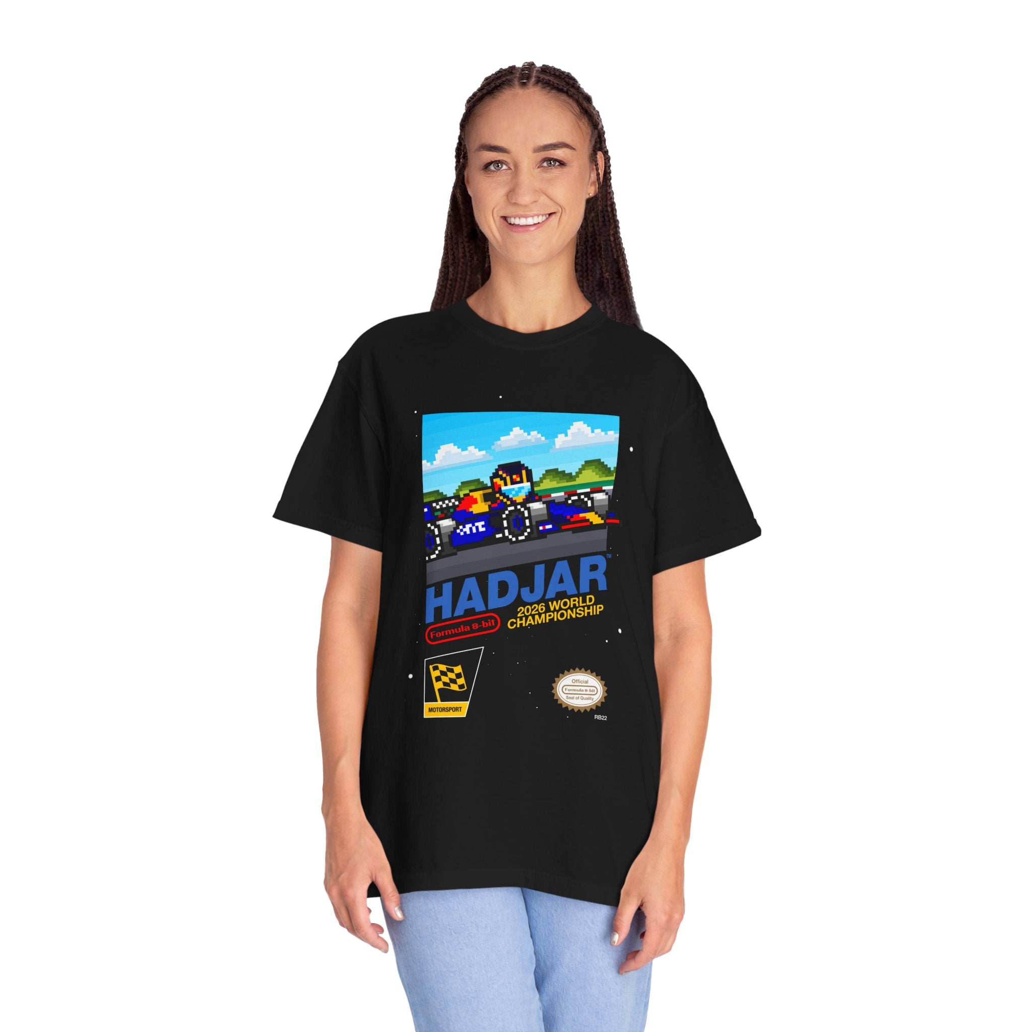 Hadjar 8-bit Game Adult Heavyweight 100% Cotton T-shirt