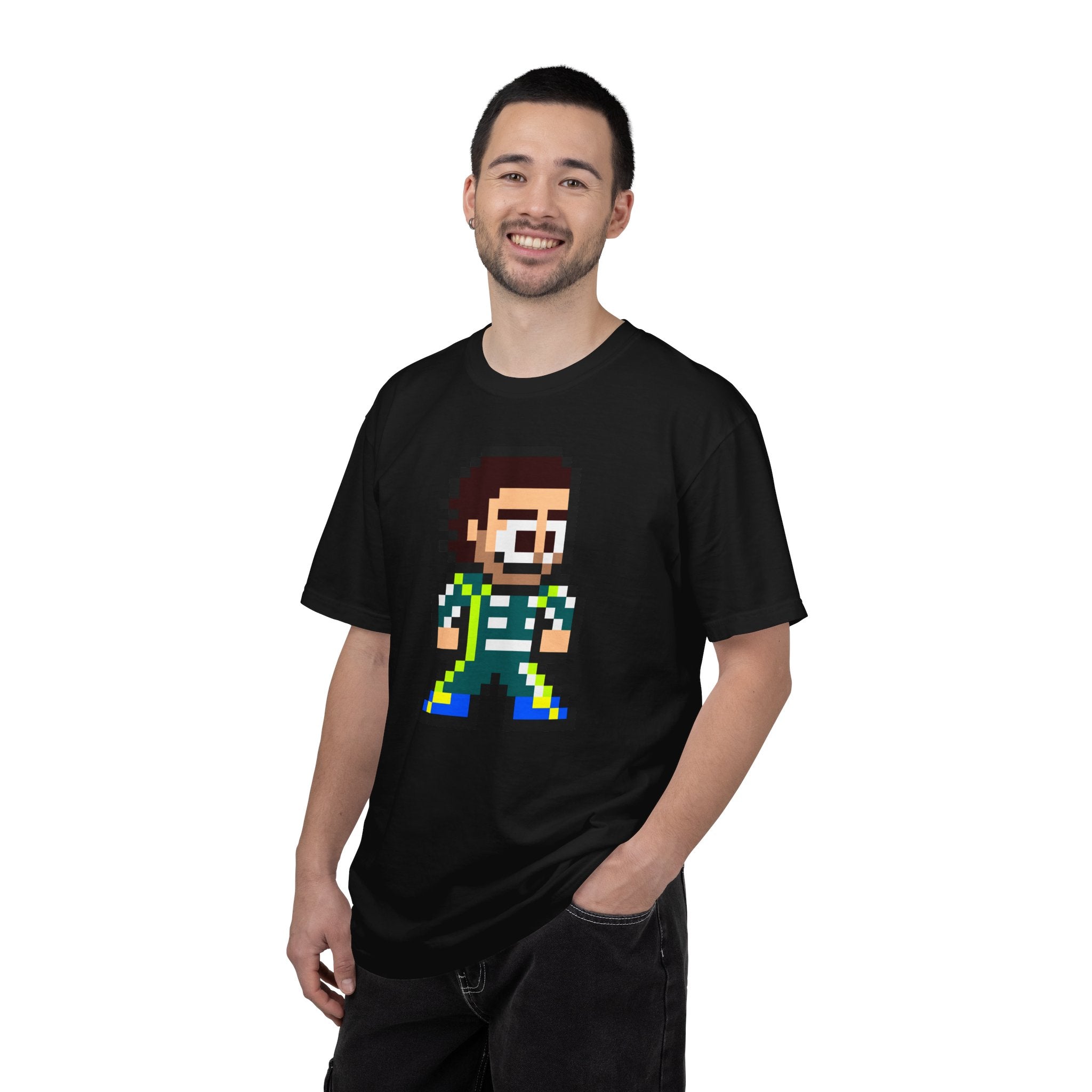 8-bit Fernando Alonso Adult Heavyweight 100% Cotton T-shirt