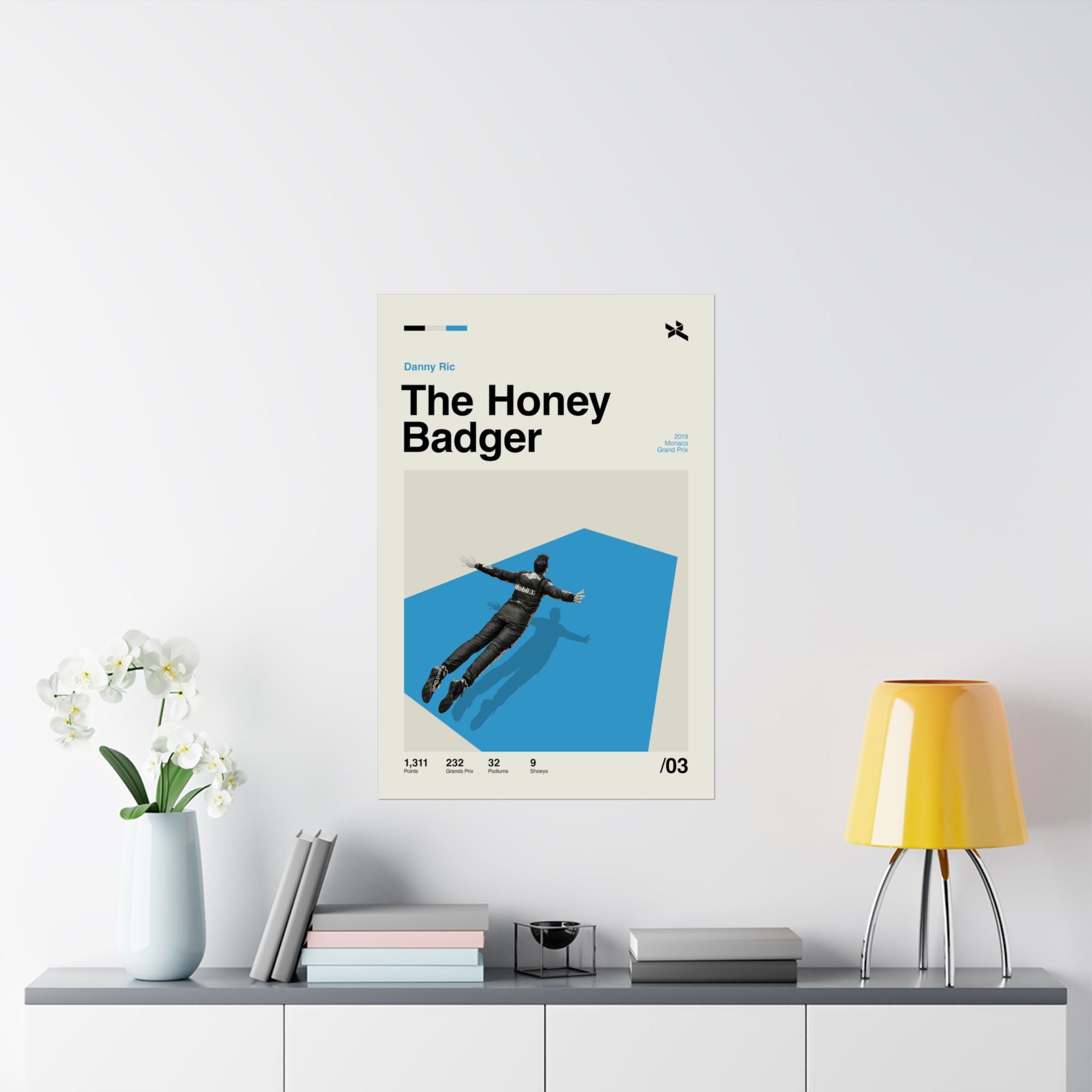 The Honey Badger Mid-century Poster