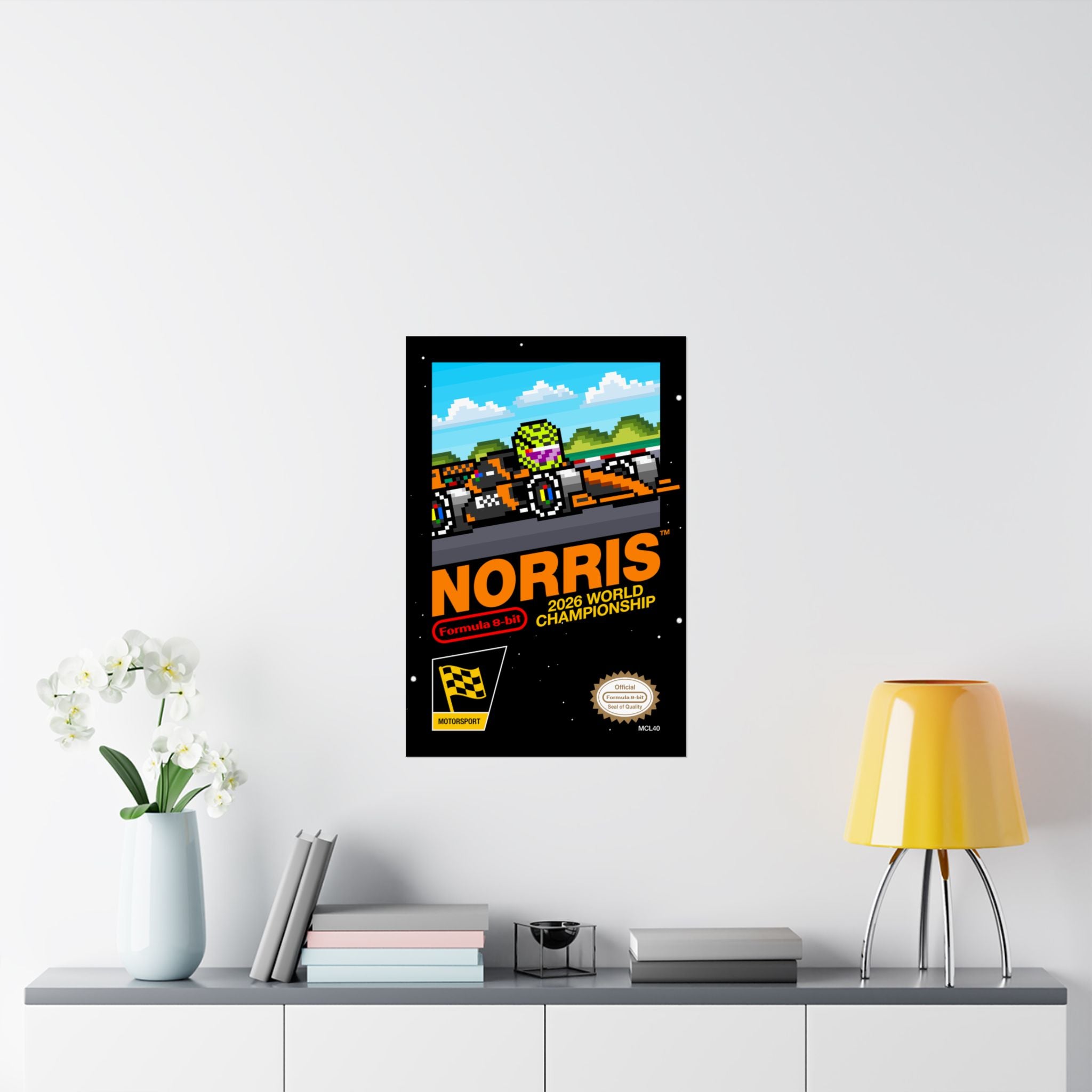 Norris 8-bit Game Poster
