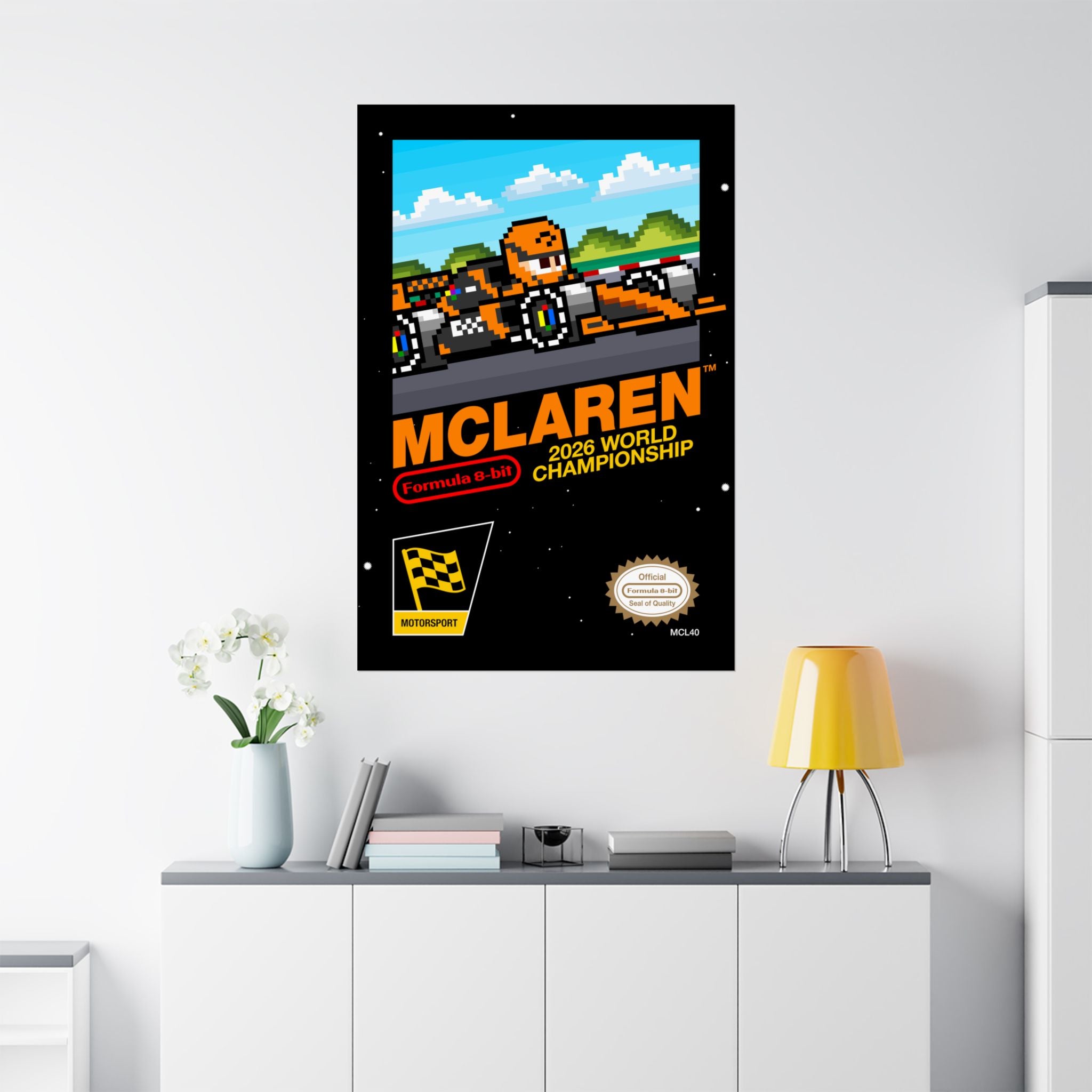 McLaren 8-bit Game Poster