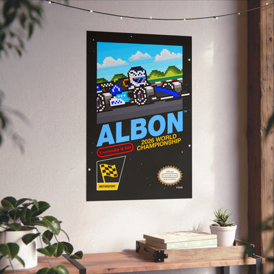 Alex Albon 8-bit Game Poster