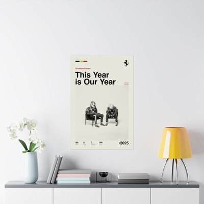 Scuderia Ferrari Mid-century Poster