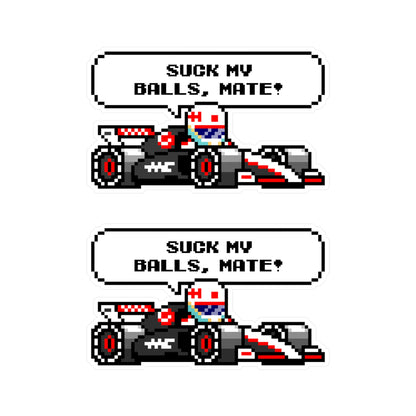 Magnussen "SUCK MY BALLS, MATE!" 8-bit Radio Vinyl Decal Sticker