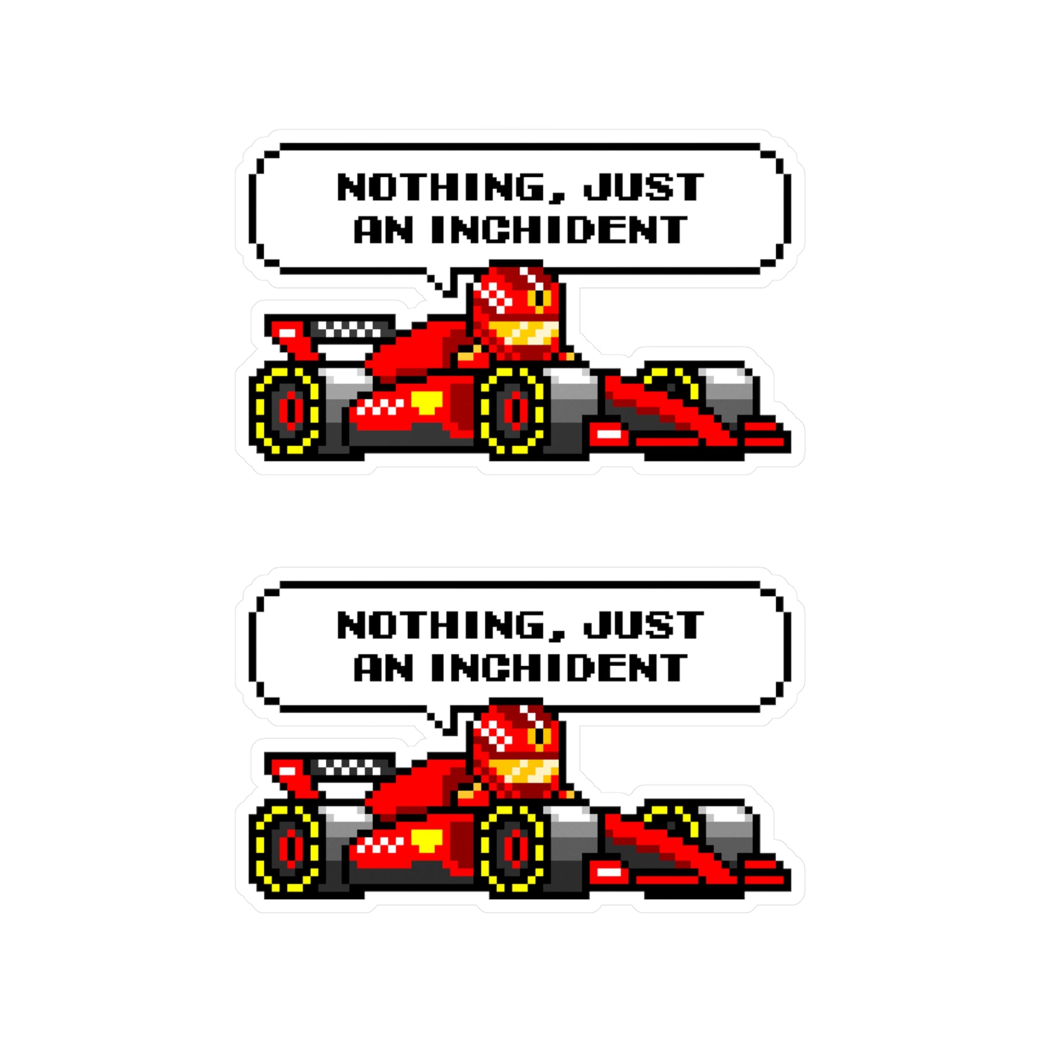 Leclerc "NOTHING, JUST AN INCHIDENT" 8-bit Radio Vinyl Decal Sticker