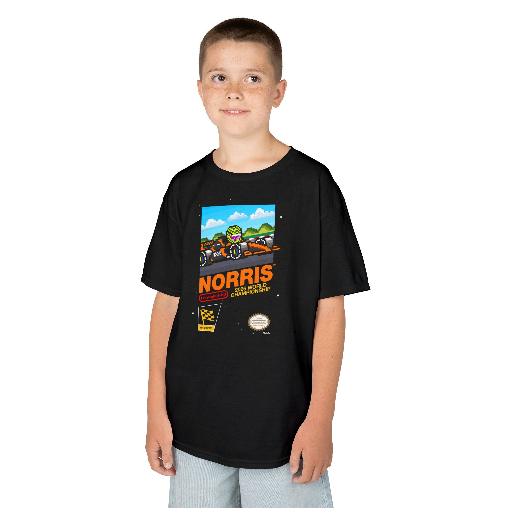 Lando Norris 8-bit Game Kids Tee