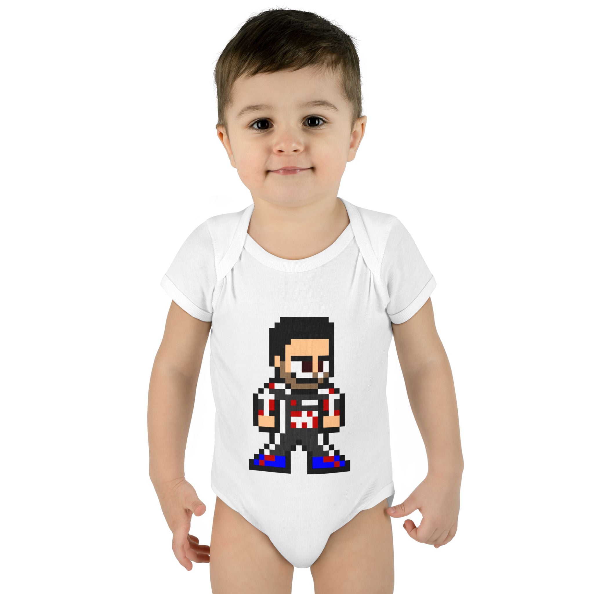 8-bit Esteban Ocon Baby Bodysuit