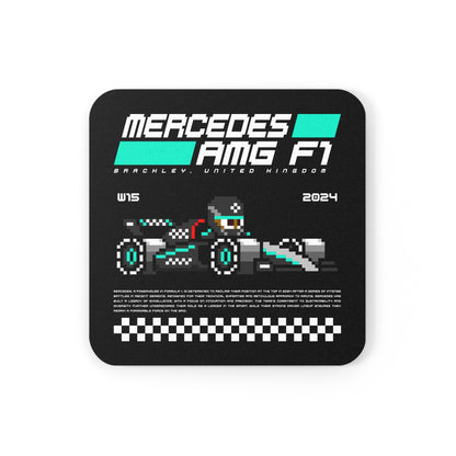 Mercedes 8-bit Team Cork Coaster