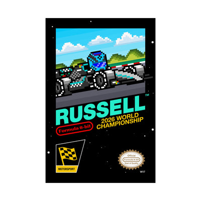George Russell 8-bit Game Poster