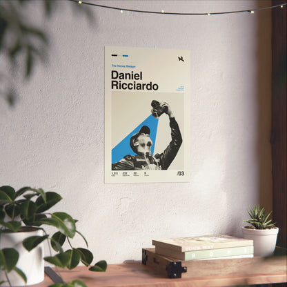 Daniel Ricciardo Mid-Century Poster