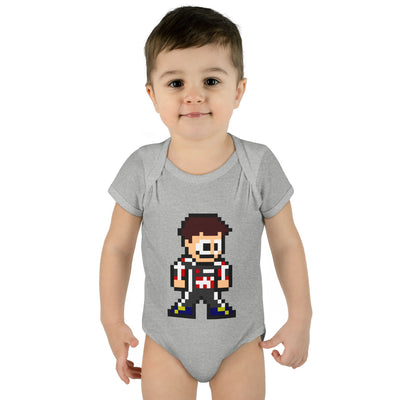 8-bit Ollie Bearman Baby Bodysuit