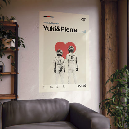 Yuki & Pierre Mid-century Poster