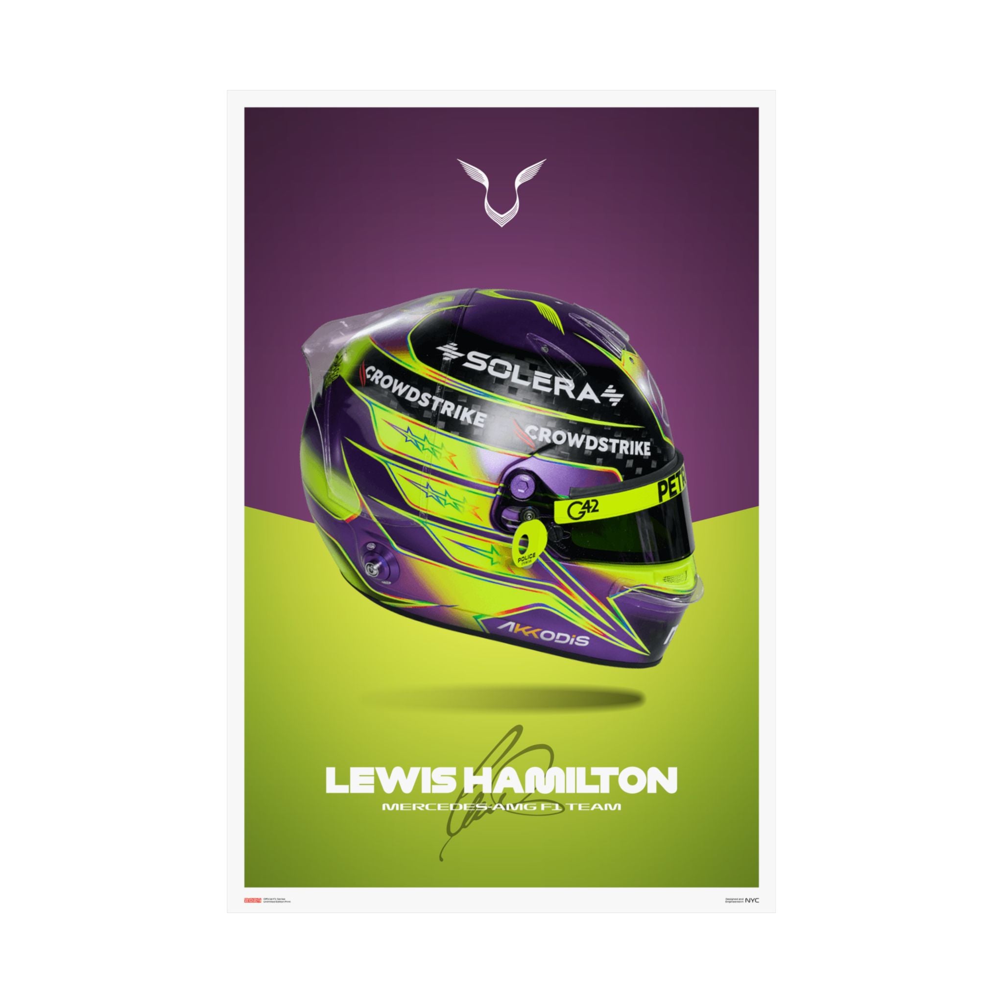 Lewis Hamilton Signature Poster