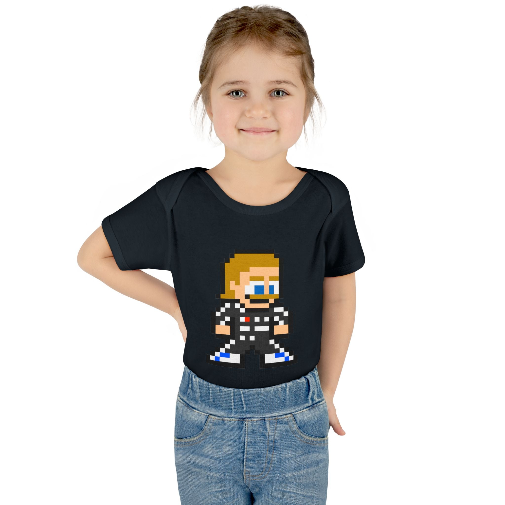 8-bit Valtteri Bottas Baby Bodysuit