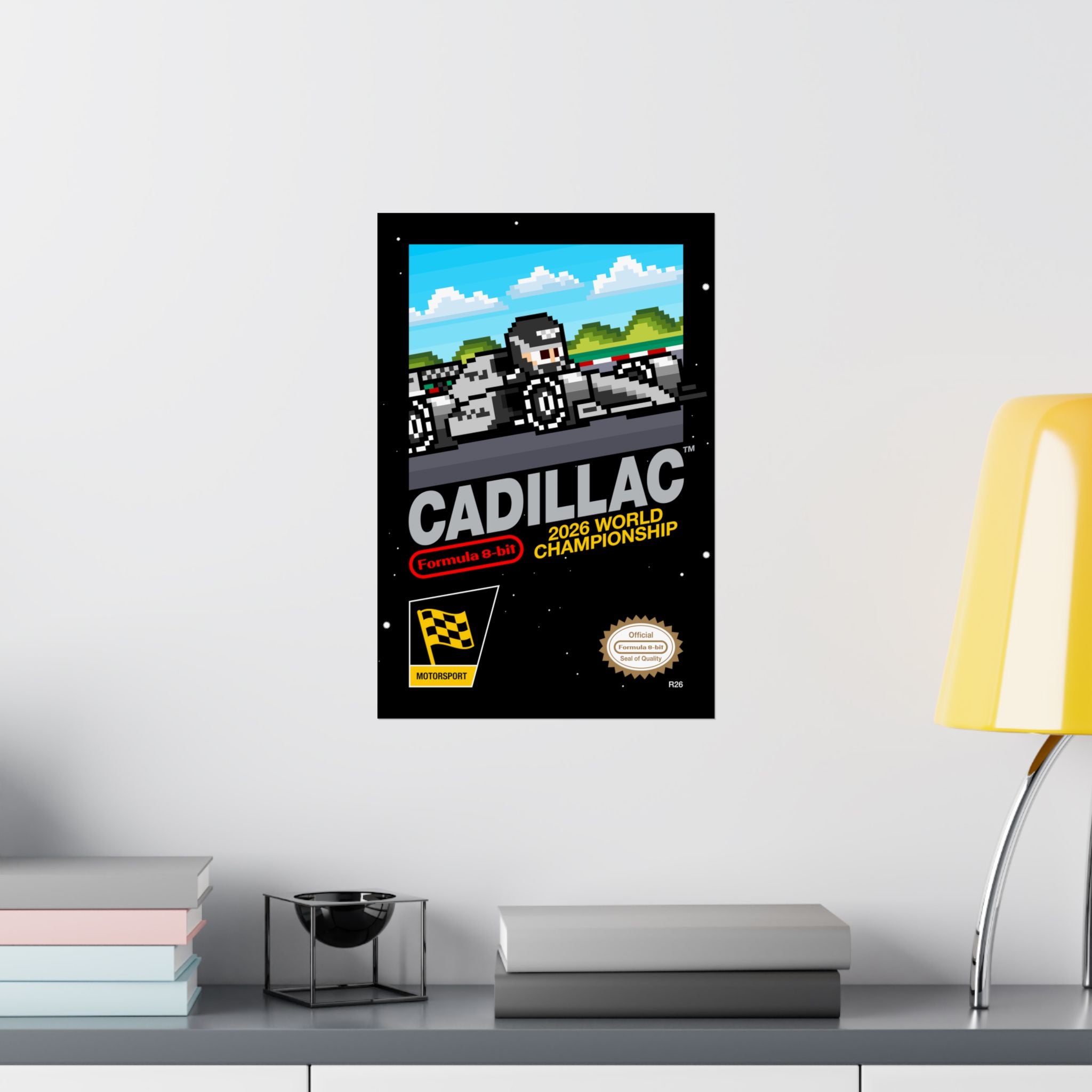 Cadillac 8-bit Game Poster