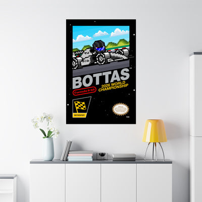 Bottas 8-bit Game Poster