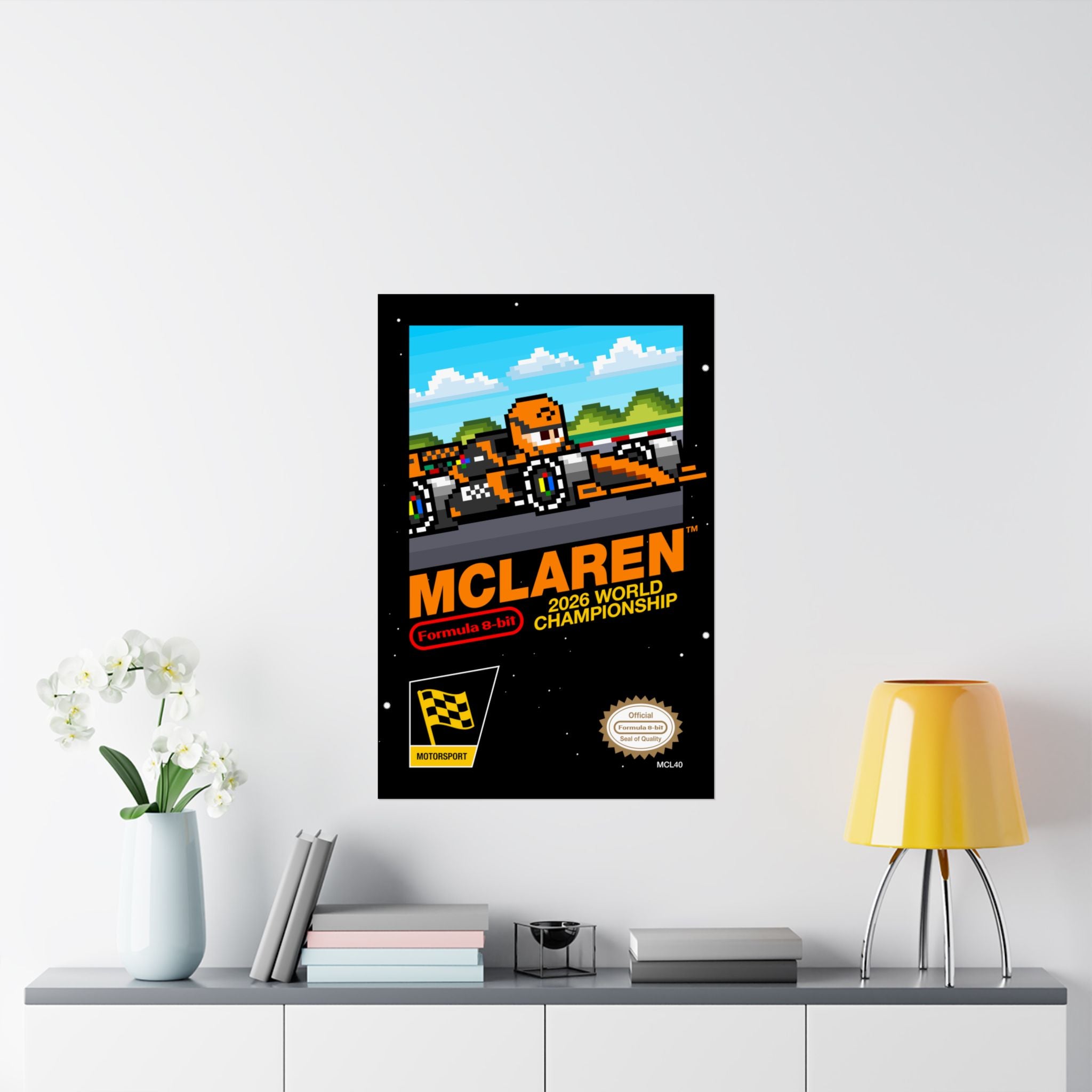 McLaren 8-bit Game Poster