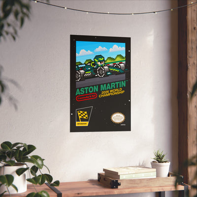 Aston Martin 8-bit Game Poster