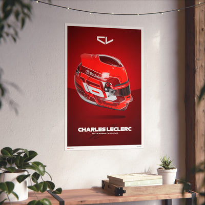 Charles Leclerc Signature Poster