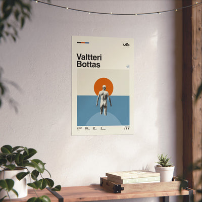 Valtteri Bottas Mid-century Poster