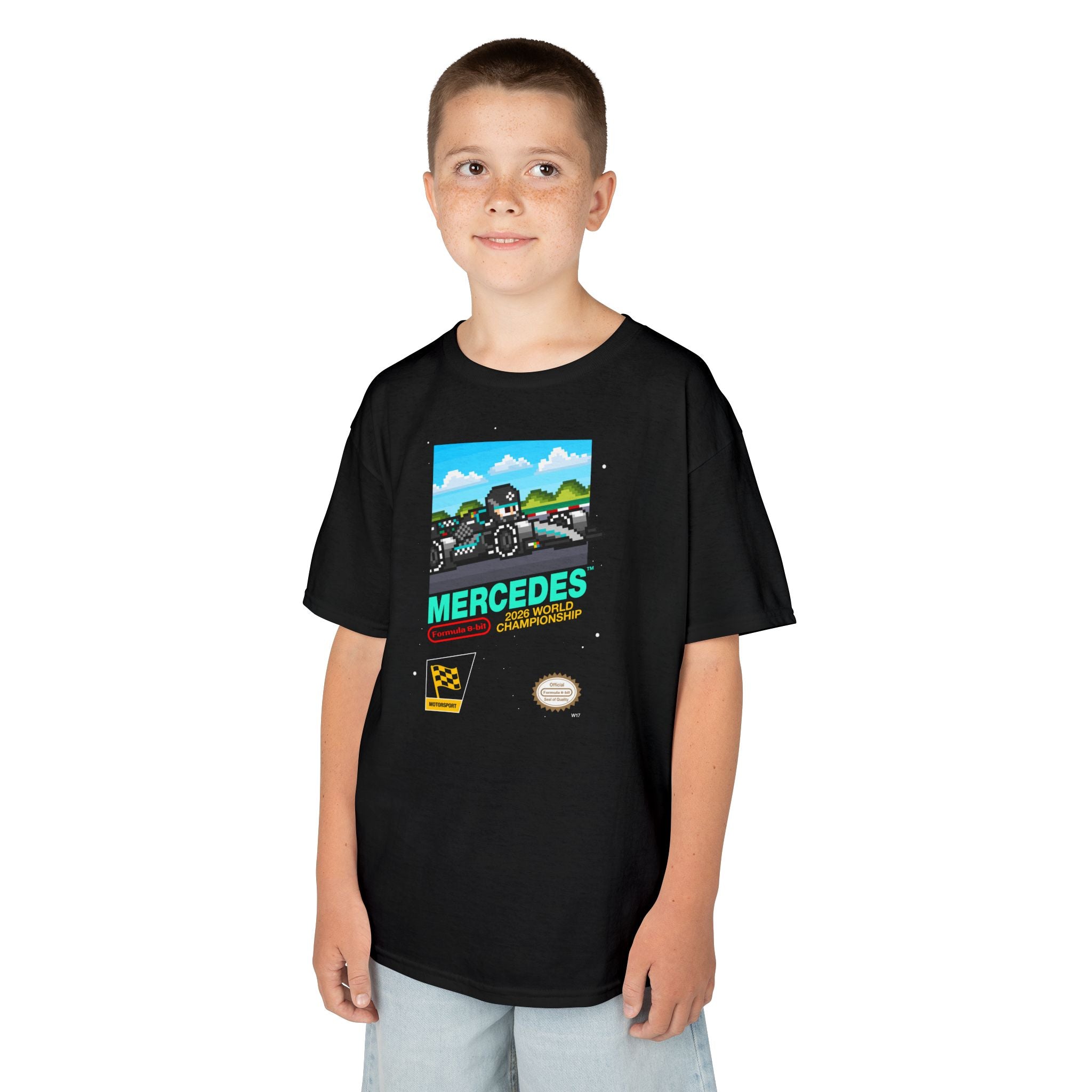 Mercedes 8-bit Game Kids Tee