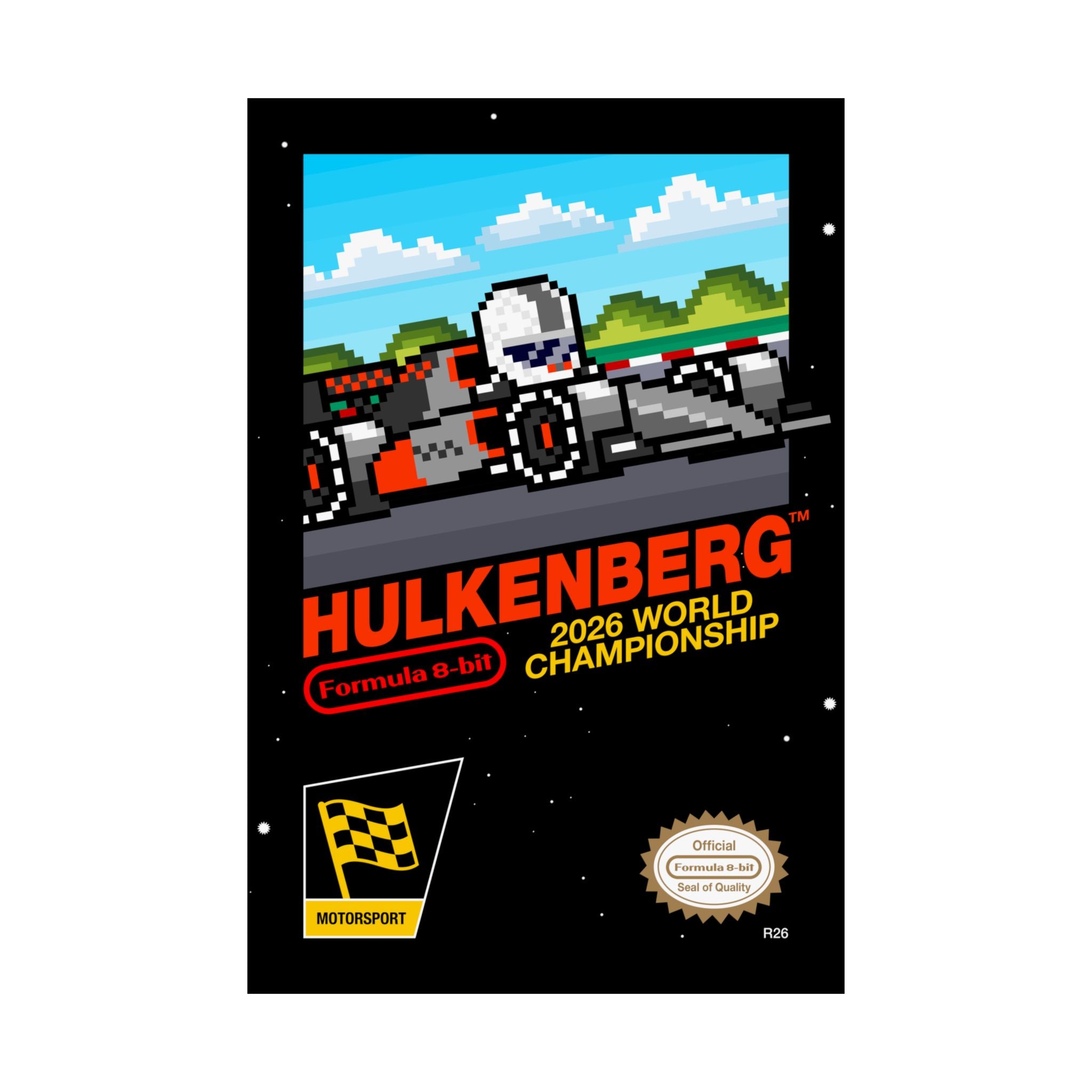 Hulkenberg 8-bit Game Poster