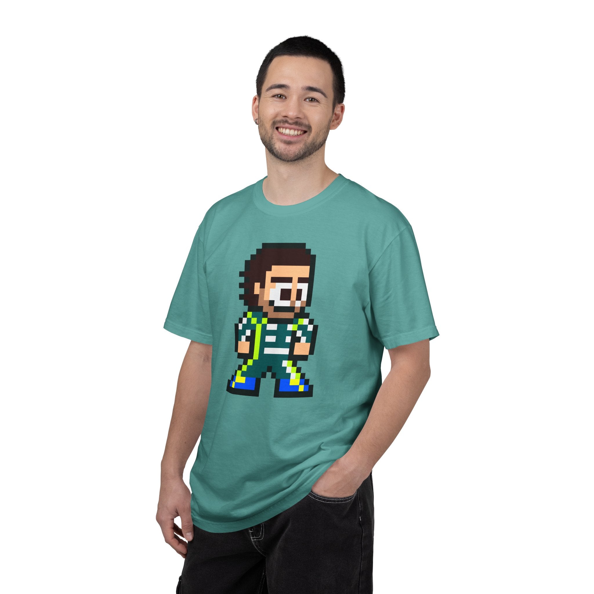 8-bit Fernando Alonso Adult Heavyweight 100% Cotton T-shirt