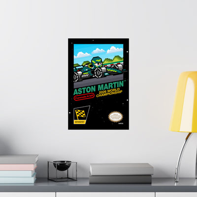 Aston Martin 8-bit Game Poster
