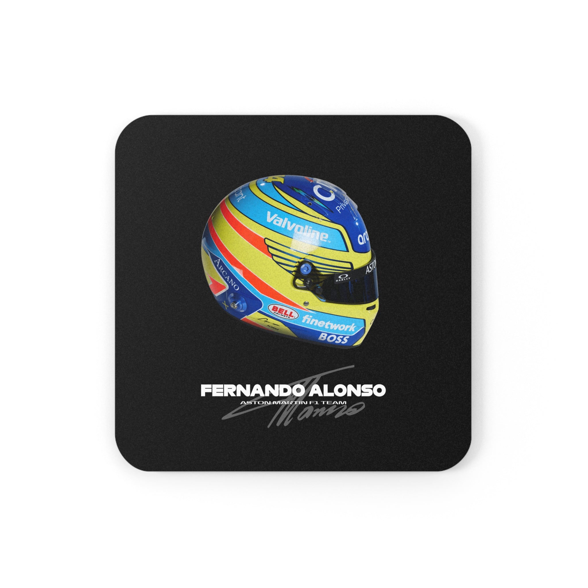 Fernando Alonso Signature Cork Coaster