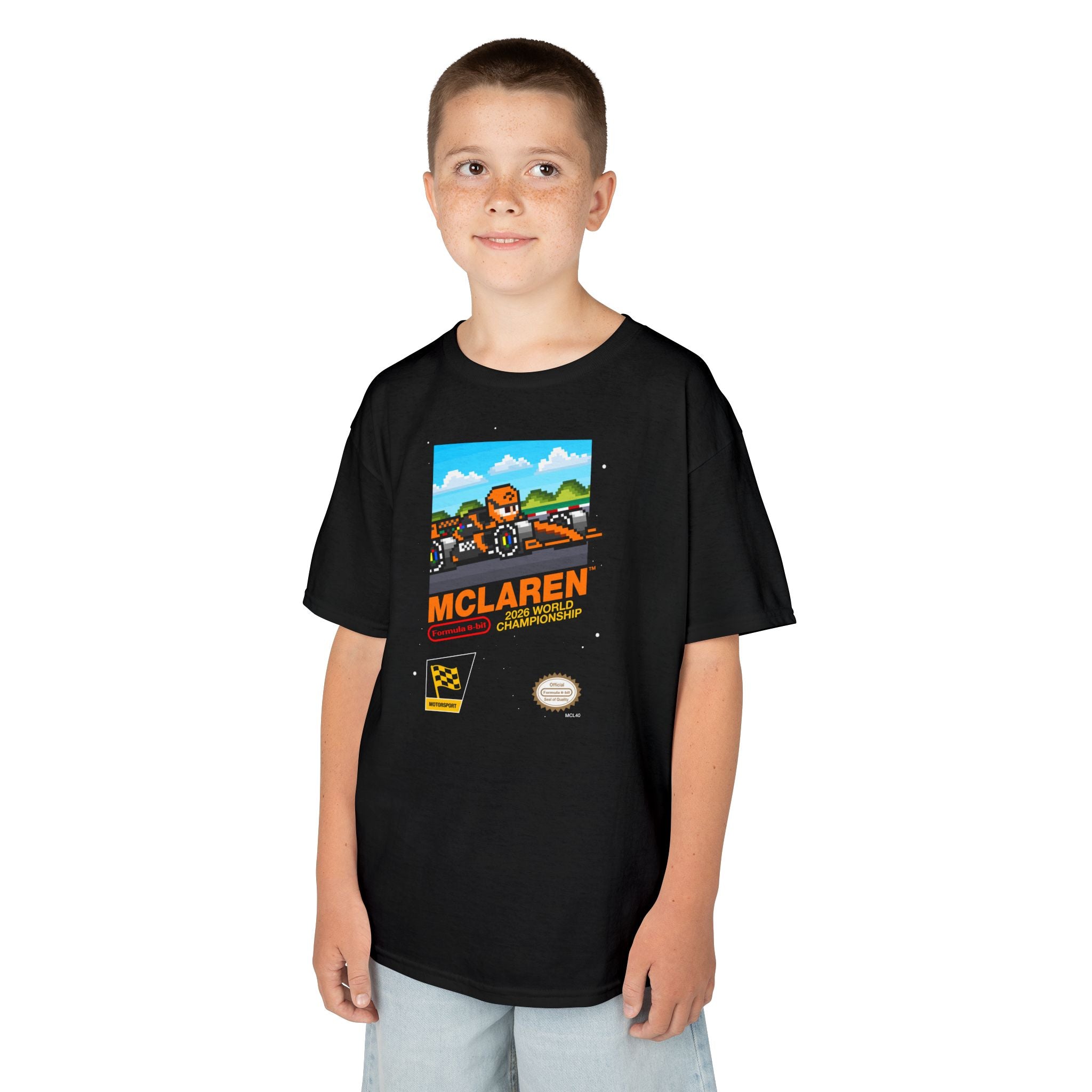 McLaren 8-bit Game Kids Heavyweight 100% Cotton T-shirt