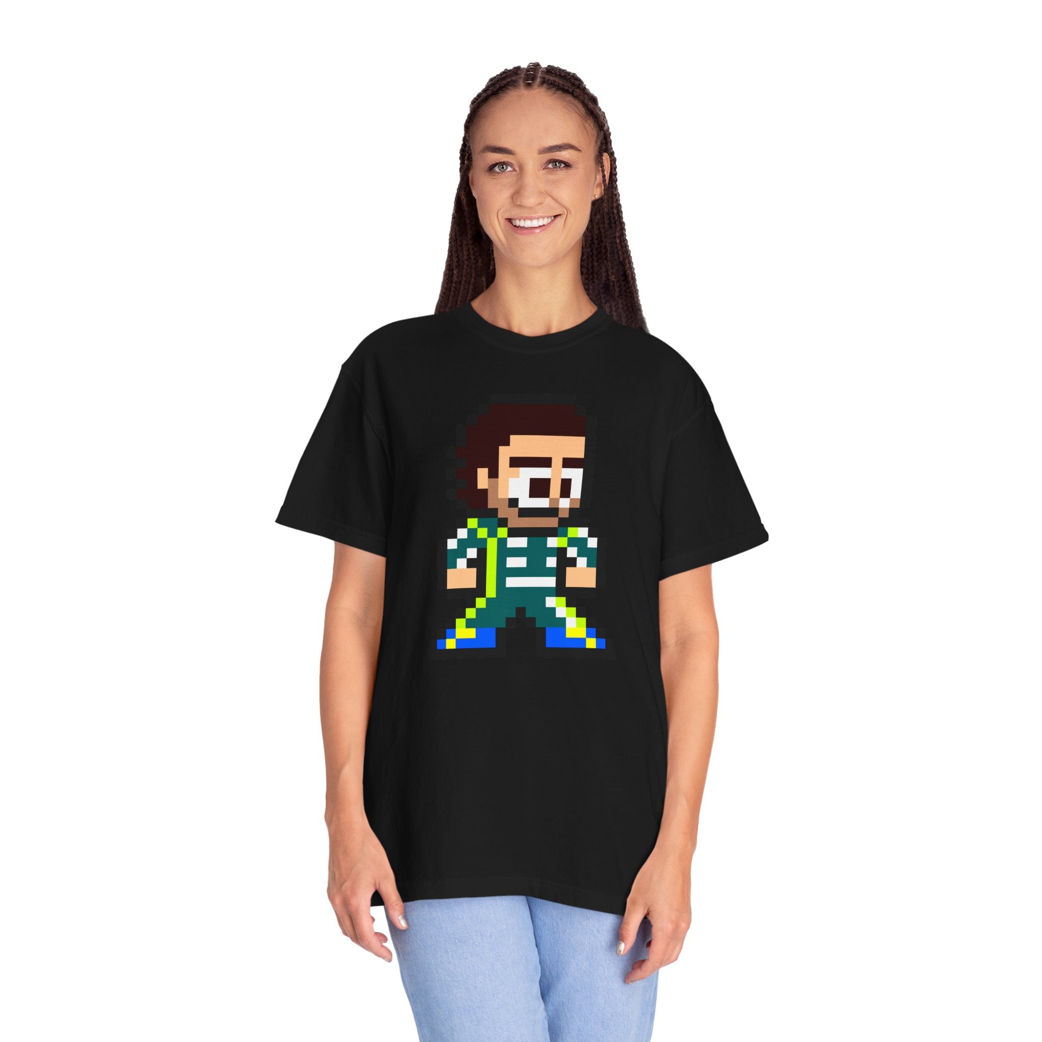 8-bit Fernando Alonso Adult Heavyweight 100% Cotton T-shirt