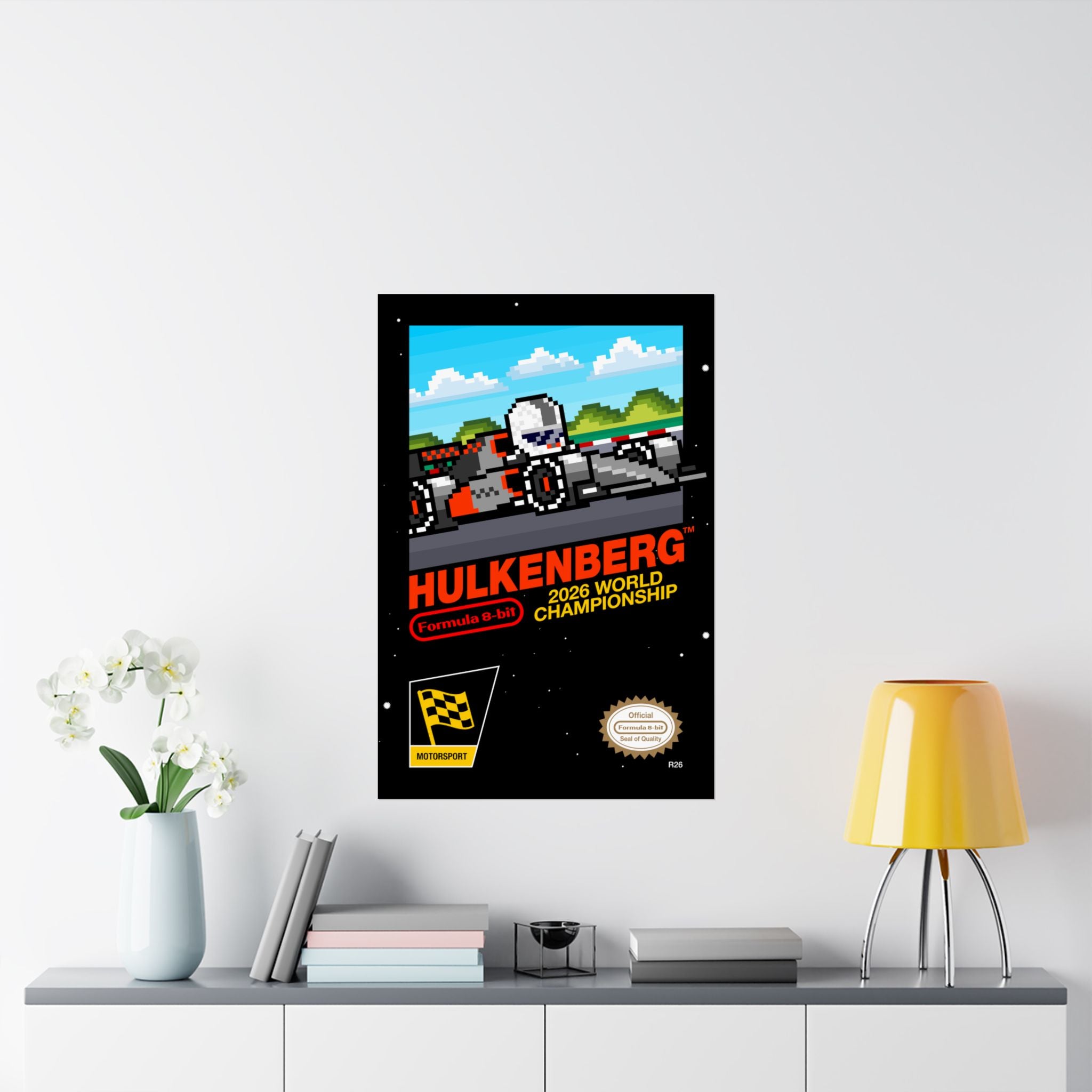 Hulkenberg 8-bit Game Poster